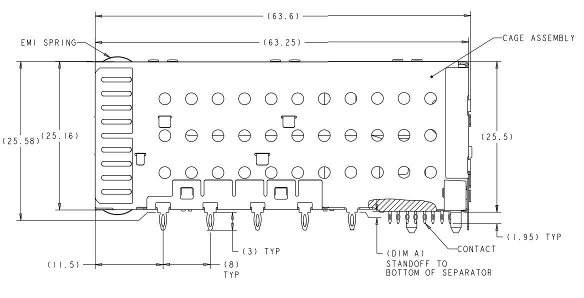 1-2007394-6 SFP+ Cage Assembly 2x4 Port With Integrated Connector Included Lightpipe 16 Gb/s