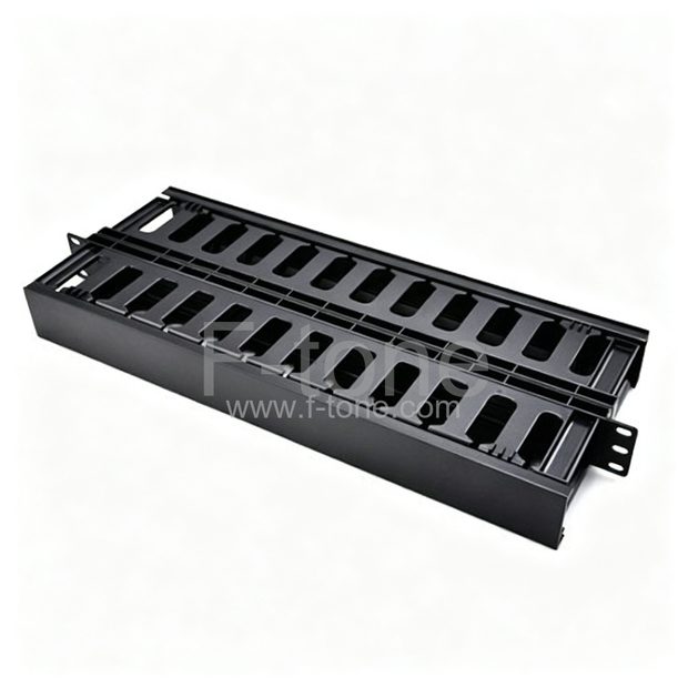 1U Metal Single-side Horizontal Cable Management Panel