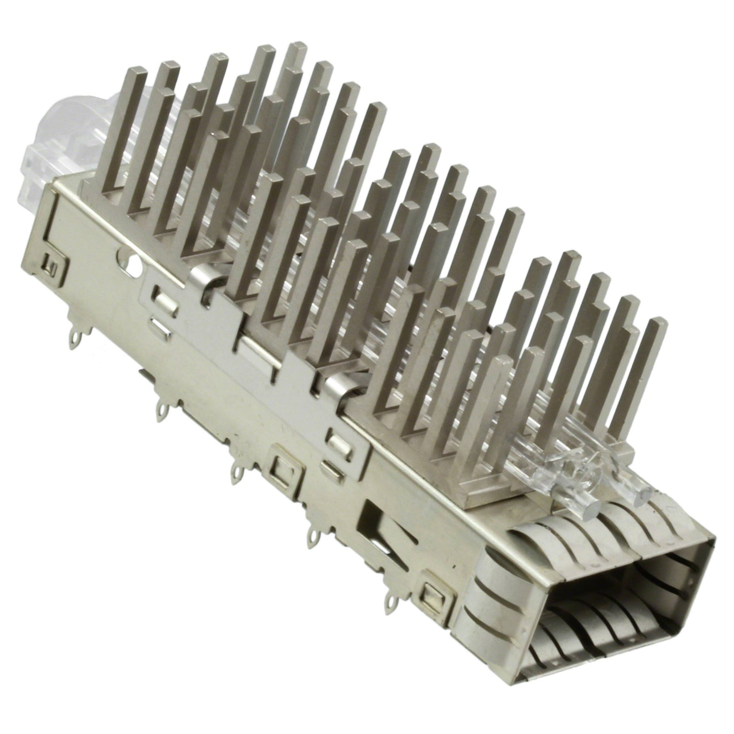 TE 1888971-2 QSFP+ Cage with Heat Sink Connector EMI Springs Included Lightpipe