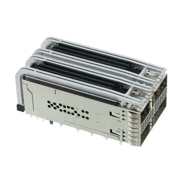 2299870-1 ZQSFP+ Cage Assembly with Integrated Connector 2x2 Port with Heat Sink Connector Included Lightpipe