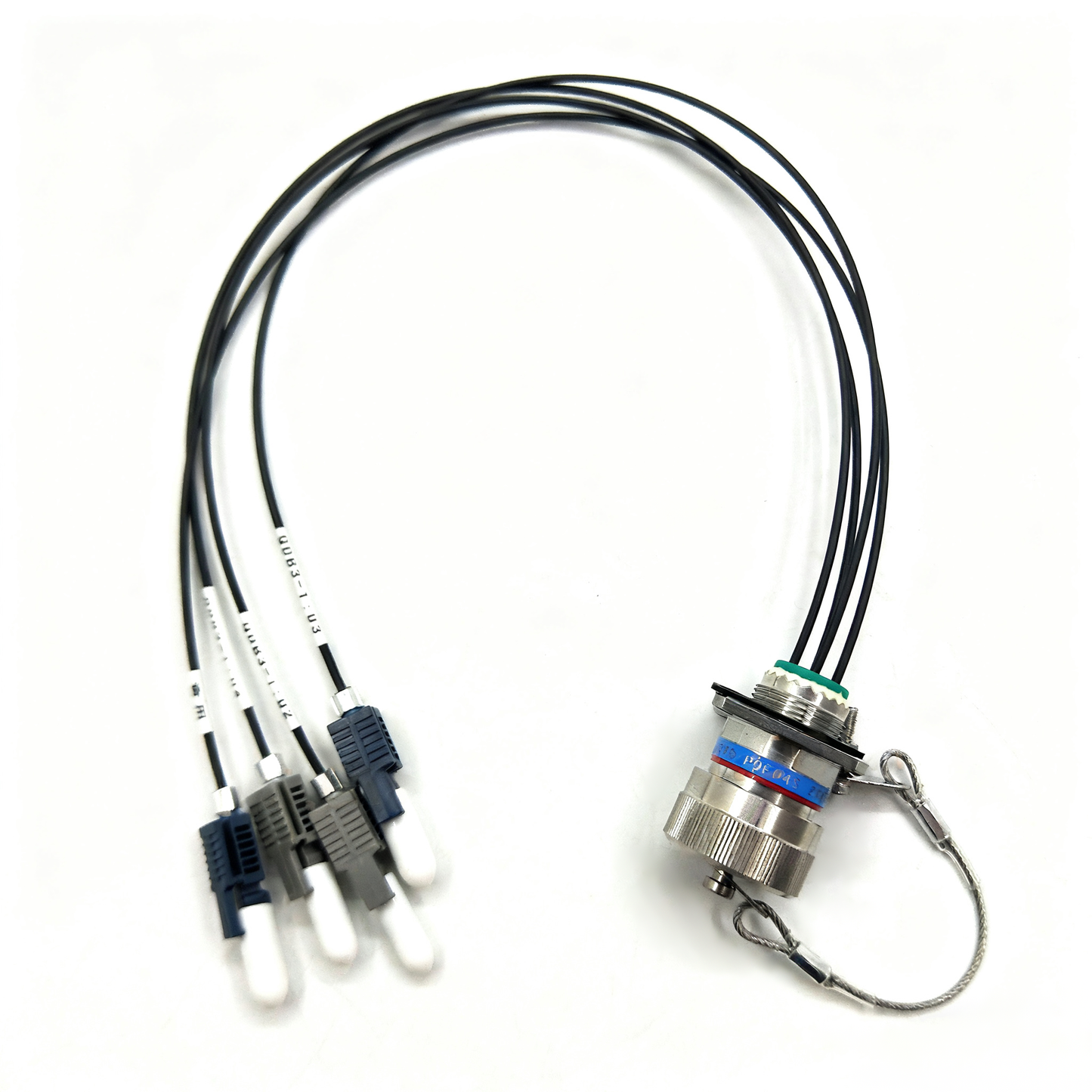 D38999 4Cores Plastic of fiber connectors Plug and Socket J599POF/04P -4*HFBR4501 fiber optic cable Assembly