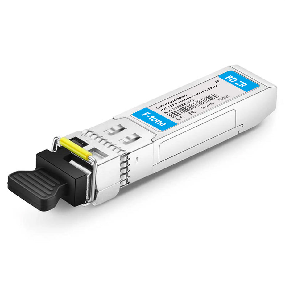 Juniper Networks Compatible 10GBASE-BX BiDi SFP+ 1550nm-TX/1490nm-RX 80km Simplex LC/UPC SMF Transceiver Module