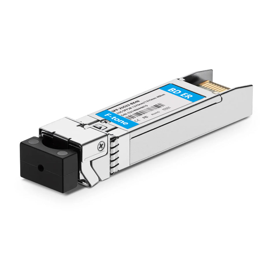 Cisco Compatible 25GBASE-U SFP28 BiDi 1270nm-TX/1310nm-RX 40km Simplex LC/UPC SMF Transceiver Module