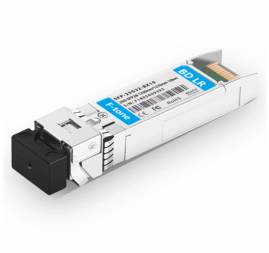 Cisco SFP-25GBX-D-10 Compatible 25GBASE-D SFP28 BiDi 1330nm-TX/1270nm-RX 10km Simplex LC/UPC SMF Transceiver Module