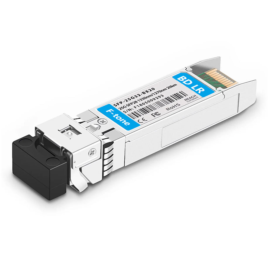 Cisco SFP-25GBX-D-20 Compatible 25GBASE-D SFP28 BiDi 1330nm-TX/1270nm-RX 20km Simplex LC/UPC SMF Transceiver Module