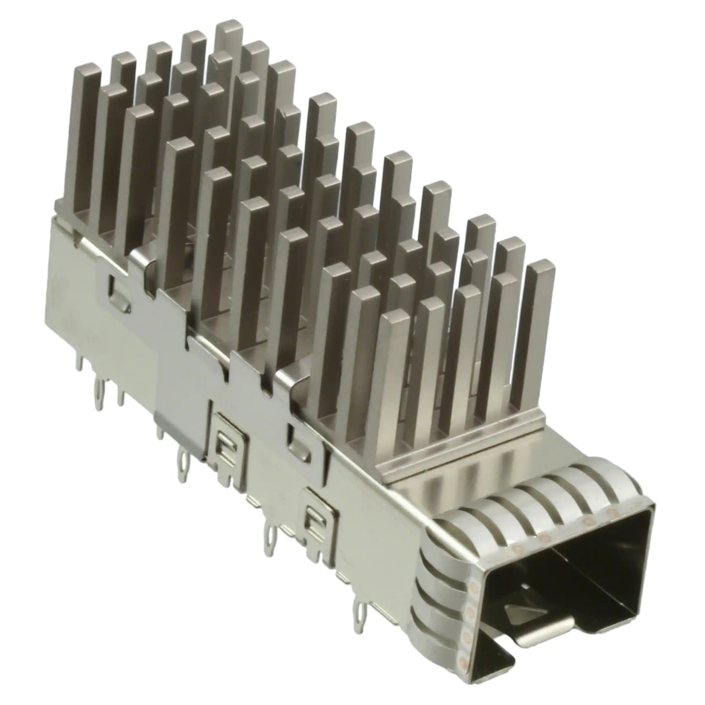 TE 2007464-3 SFP+ Cage With Heat Sink Connector Press-Fit Through Hole Right Angle