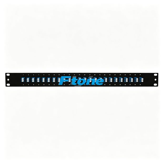 24 Ports Cat6 Unshielded Feed Through Patch Panel 1U