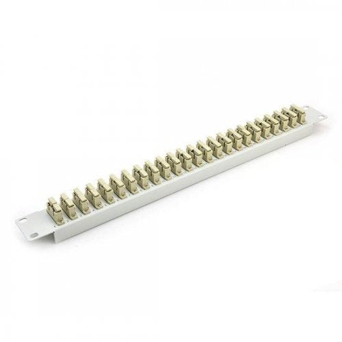 48 Fibers, 24 Ports SC Duplex OM1/OM2 Multimode Adapters, 1U High 19' Fiber Patch Panel