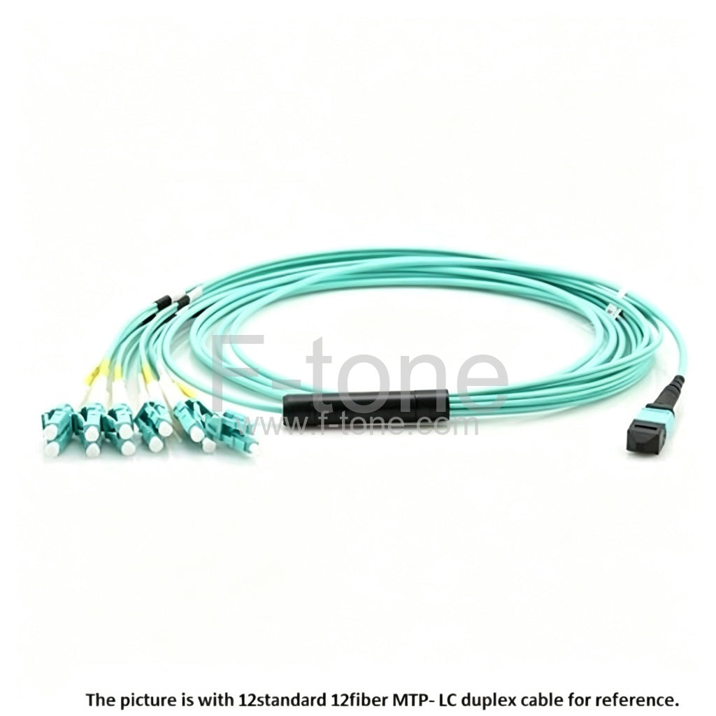 24 Fibers OM4 Multimode 12 Strands MTP Harness Cable 3.0mm LSZH/Riser