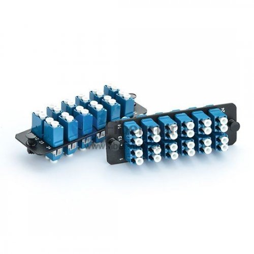 12 Ports LC UPC Duplex Fiber Adapter Panel 24 Fibers OS2 Singlemode