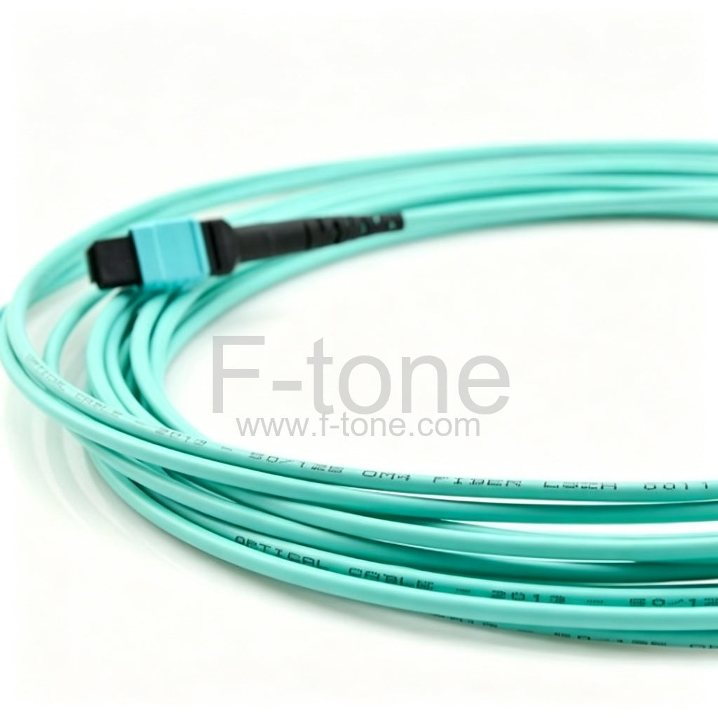 32 Fibers MPO-32 OM4 Multimode 32 Strands MPO Fiber Jumper Cable 3.0mm LSZH/Riser