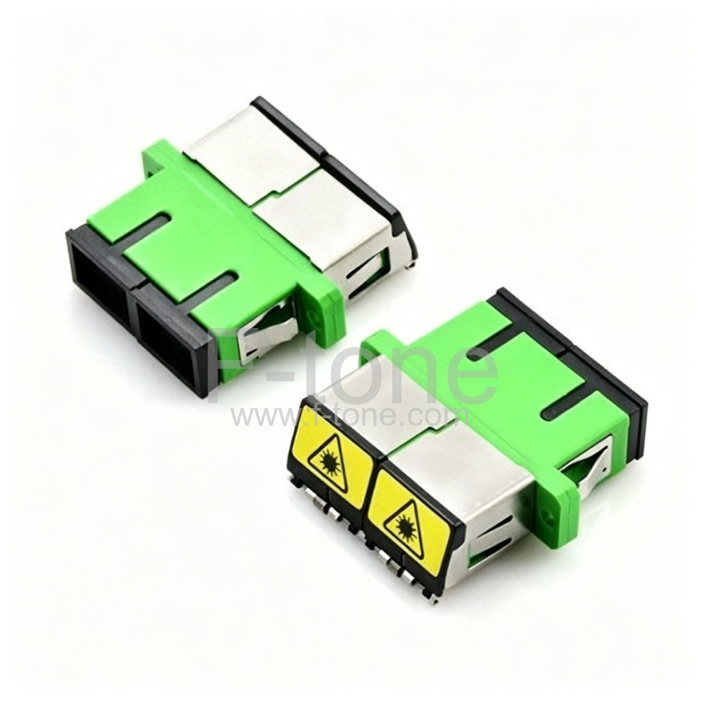 SC/APC to SC/APC Singlemode Duplex With Open Shutter Plastic Fiber Adapter