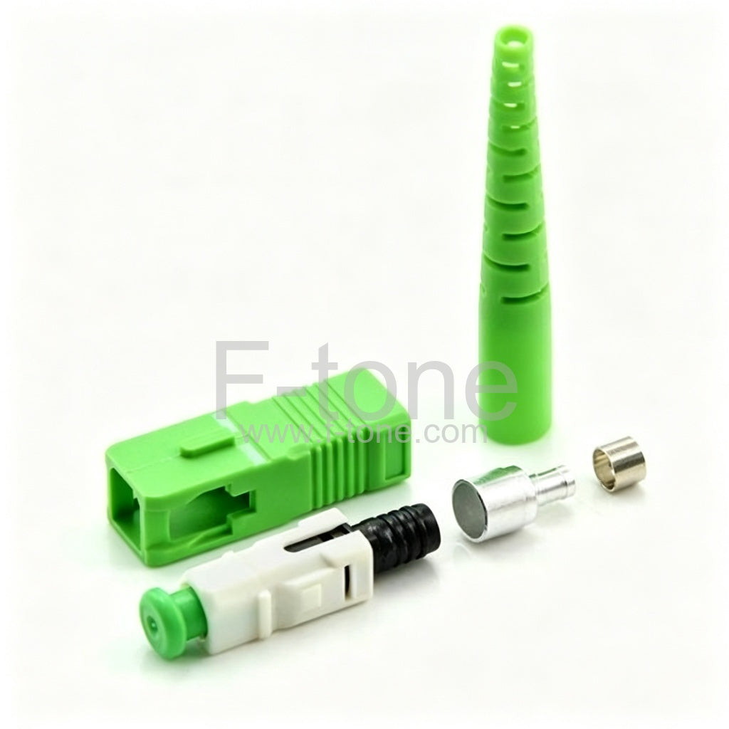 SC APC Single-mode 9/125 Simplex 0.9mm Boot Fiber Optic Connector