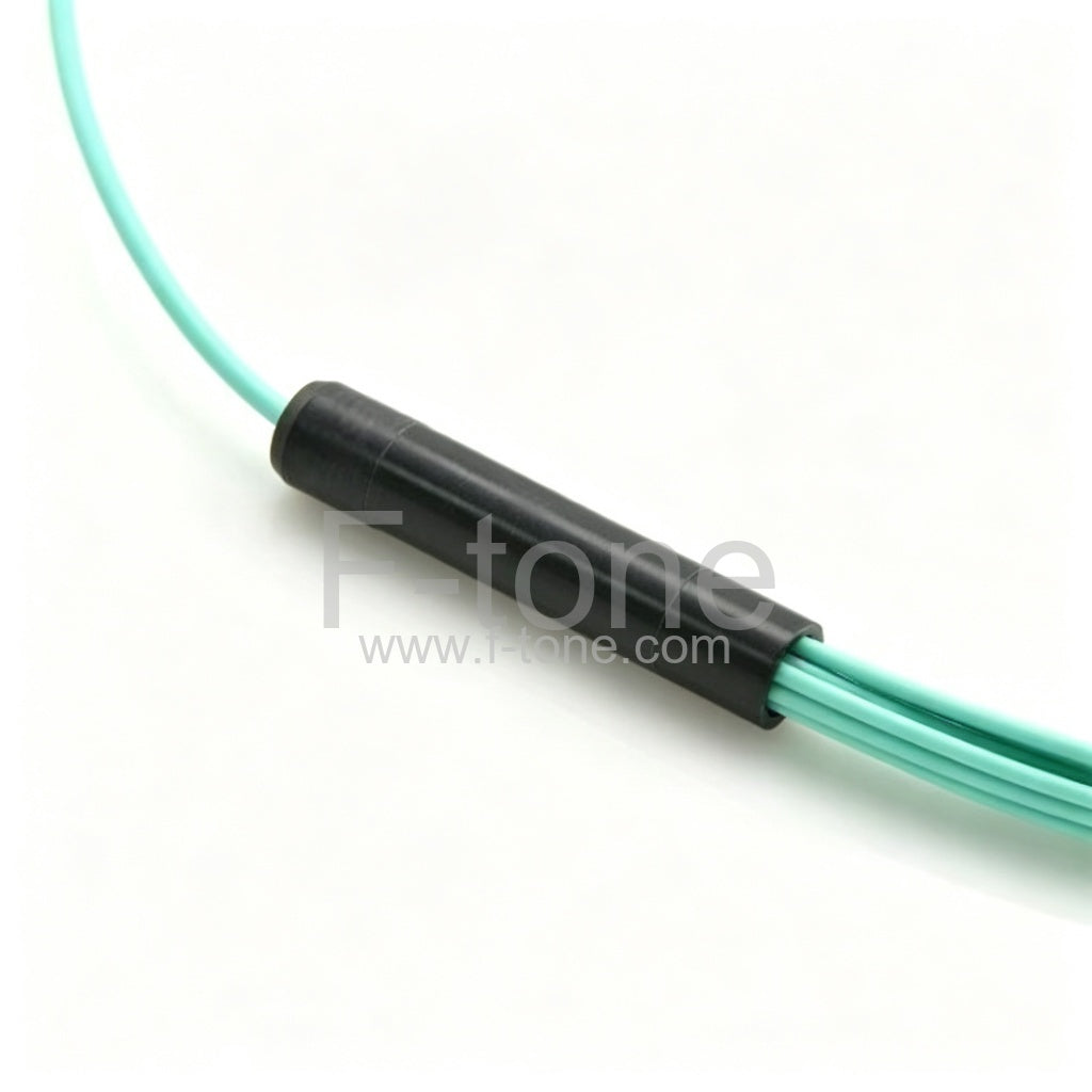 12 Fibers OM3 Multimode 12 Strands MPO to LC Harness Cable 3.0mm LSZH/Riser