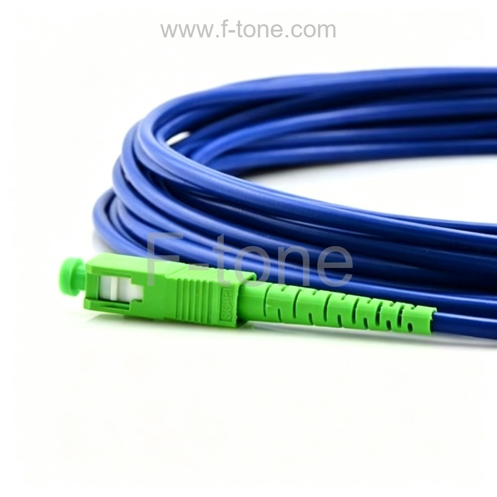 SC/APC to E2000/APC Duplex Singlemode 9/125 Armored Patch Cable