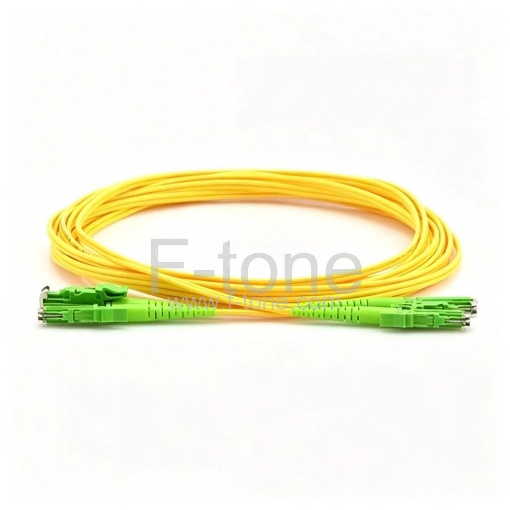 SC/APC to E2000/APC Singlemode 9/125 Duplex Fiber Patch Cable