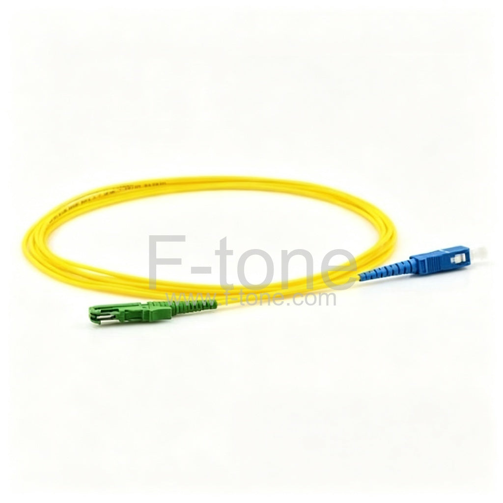SC/APC to E2000/UPC Singlemode 9/125 Duplex Fiber Patch Cable