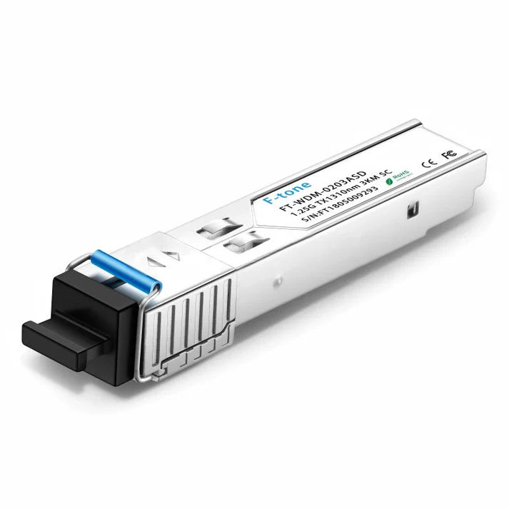 Source Photonics SPL-35-GB-EBX-CDFM Compatible 1.25Gbps TX1310nm/RX1550nm BiDi SFP 20km EXT Transceiver