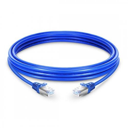 Cat6a Snagless Shielded (STP) Ethernet Network Patch Cable, Blue LSZH, 2m (6.56ft)