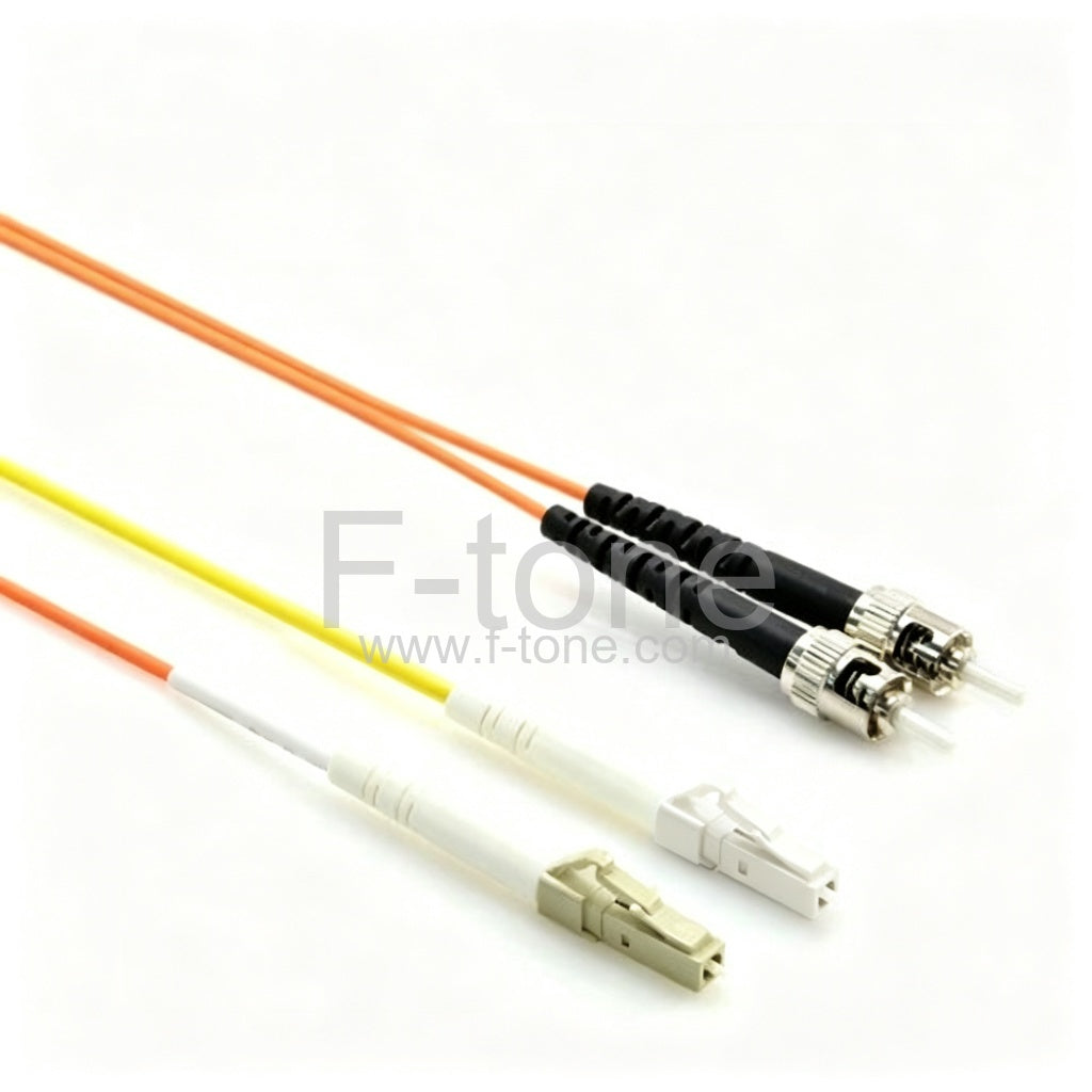 1M LC UPC to ST UPC Duplex 2.0mm LSZH OM2 Multimode Fiber Optic Patch Cable