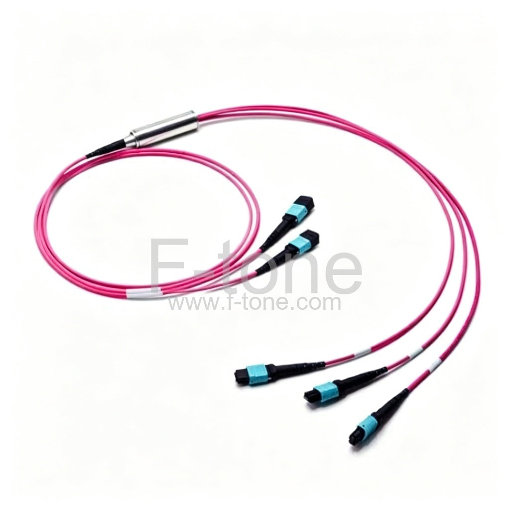 MTP-16 Female to 2x MTP-8 Female OM4 MTP Y Splitter Cable Polarity A LSZH Bunch 3M