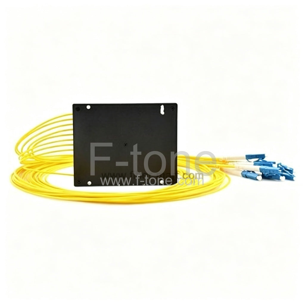 1x8 Fiber PLC Splitter with Plastic ABS Box Package