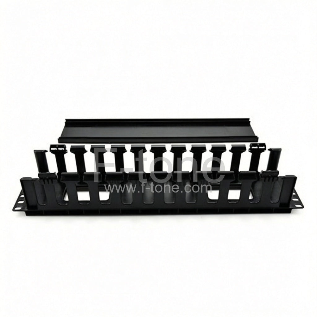 2U Single-side Horizontal Cable Management Panel with Plastic HHT-LXB