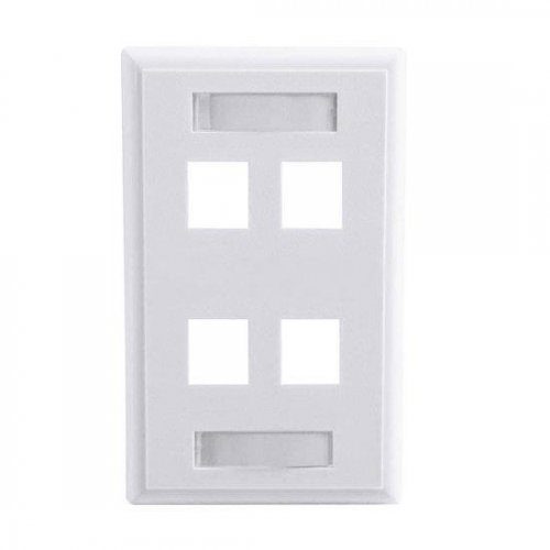 One Port Keystone Single Gang Wall Plate