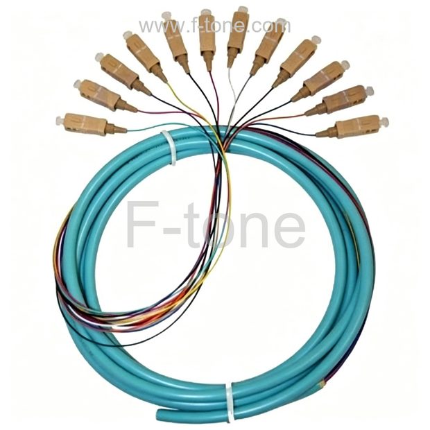 LC to FC Duplex OM3 Multimode Fiber Optic Patch Cable 30M