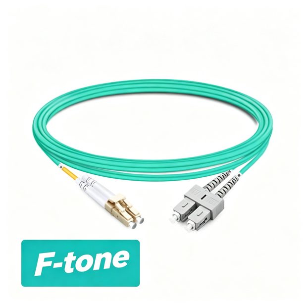 SC to E2000 Duplex PVC/LSZH/OFNP OM3 Multimode Fiber Optic Patch Cable