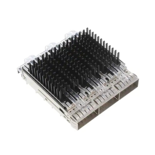 2-2170740-3 QSFP28 Cage Assembly 1 x 3 Port With Heat Sink 28 Gb/s Included Lightpipe