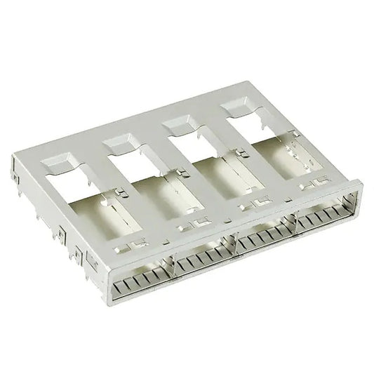 TE 2170790-5 QSFP28 Cage Ganged (1 x 4) with Heat Sink Connector Included Lightpipe