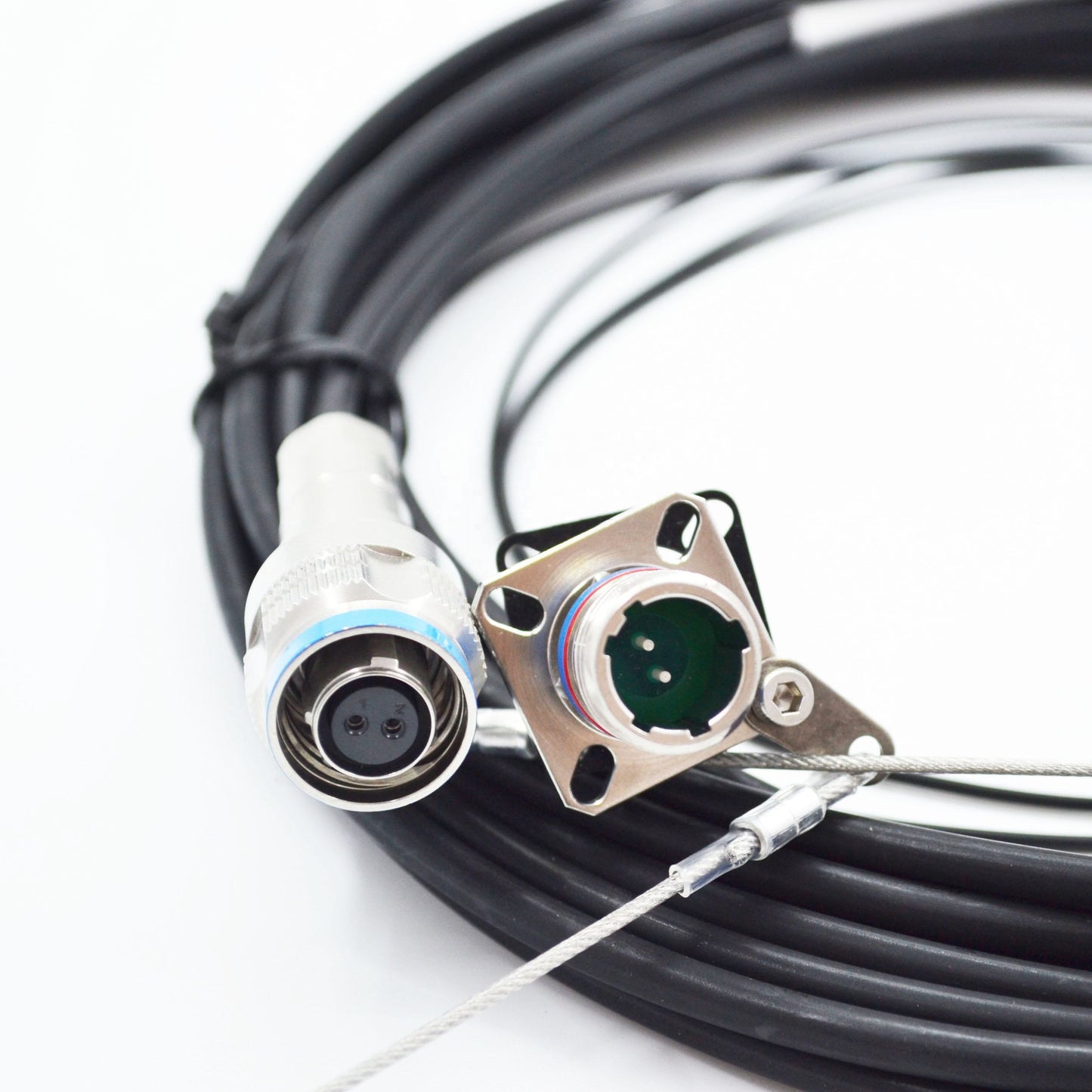 D38999/26KA94B1N J599 Series 2cores Standard Circular Connectors Plug Fiber Optic Cable Assembly