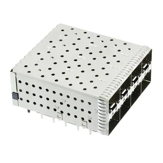 1-2007394-8 SFP+ Receptacle With Cage Ganged (2x4) Connector Press-Fit Through Hole 16 Gb/s