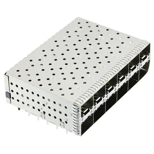1-2007562-7 SFP+ Receptacle With Cage Ganged (2x6) Connector Press-Fit Through Hole Included Lightpipe
