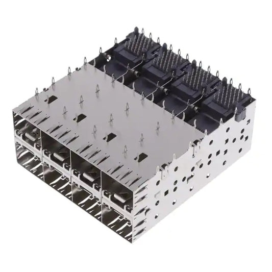 1658390-2 2x4 Port 160 P SFP Cage Assembly PRESS FIT EMI Springs Through Hole