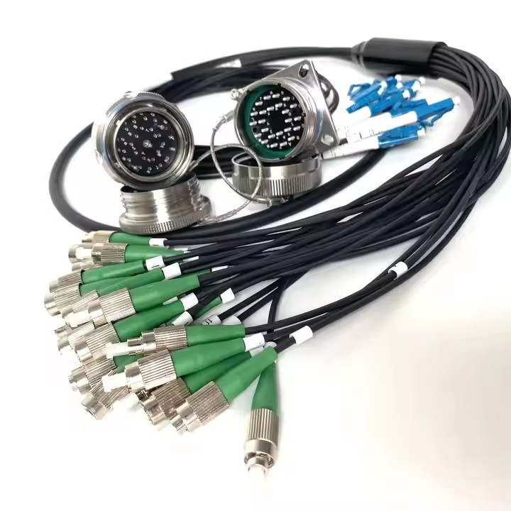 D38999A8/26KH24N ARINC801 Series 24CORES IP67 waterproof connectors fiber optic cable Assembly