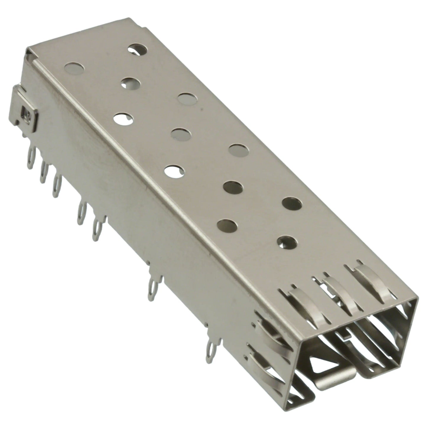 2227023-1 Position SFP Cage Connector Press-Fit Through Hole Right Angle Shielded No Light Pipe
