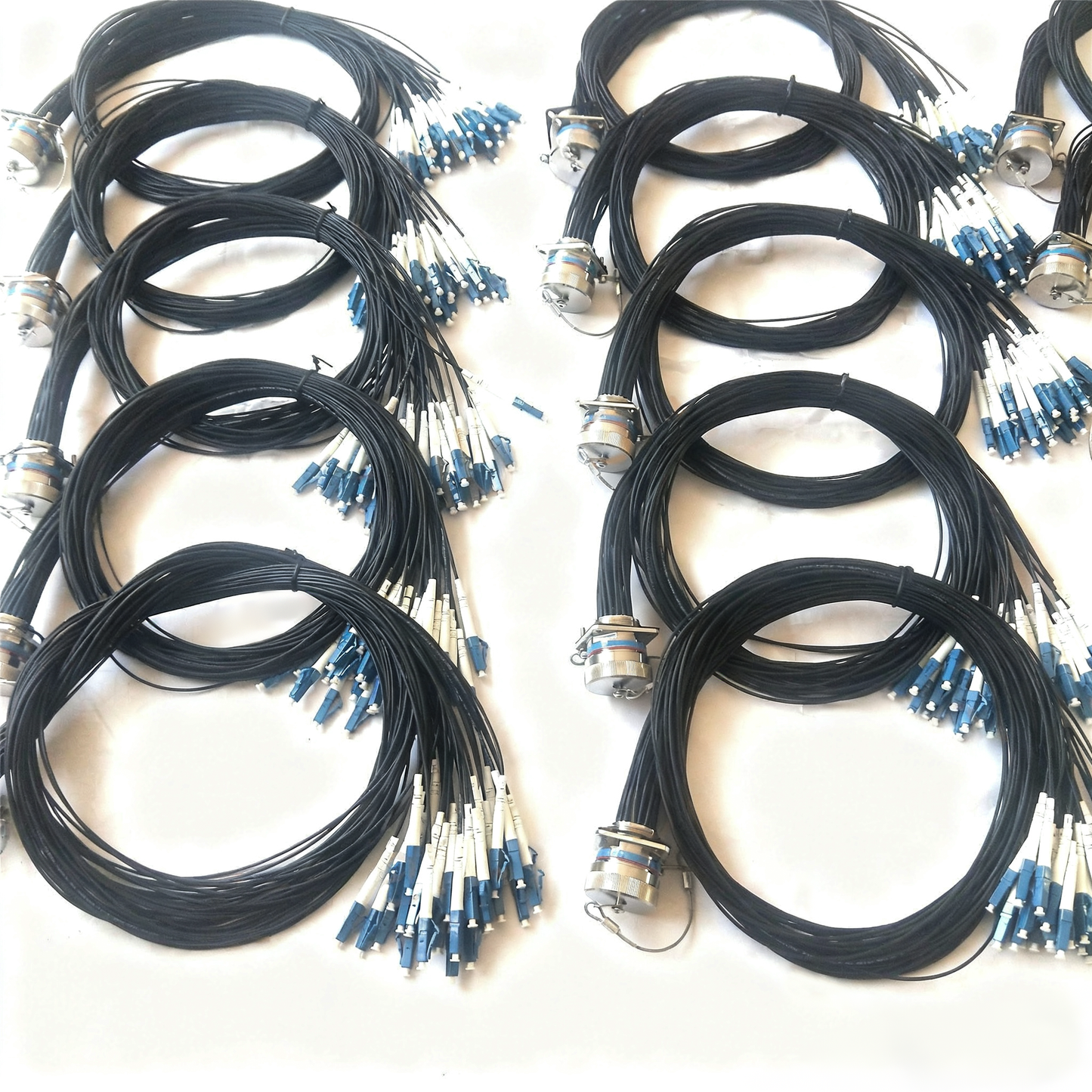 D38999 32Cores Single Mode Fiber Cable Plug and Socket J599/20KF32A1N -32LC Fiber Optic Cable Assembly