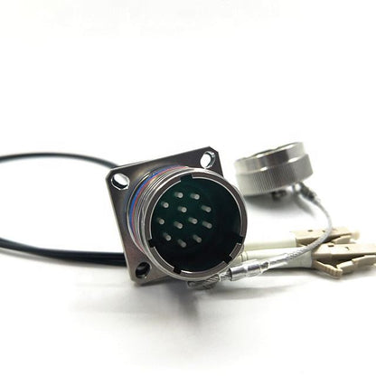 D38999 Series Standard Circular Connectors 12Cores Socket Fiber Optic Cable Assembly