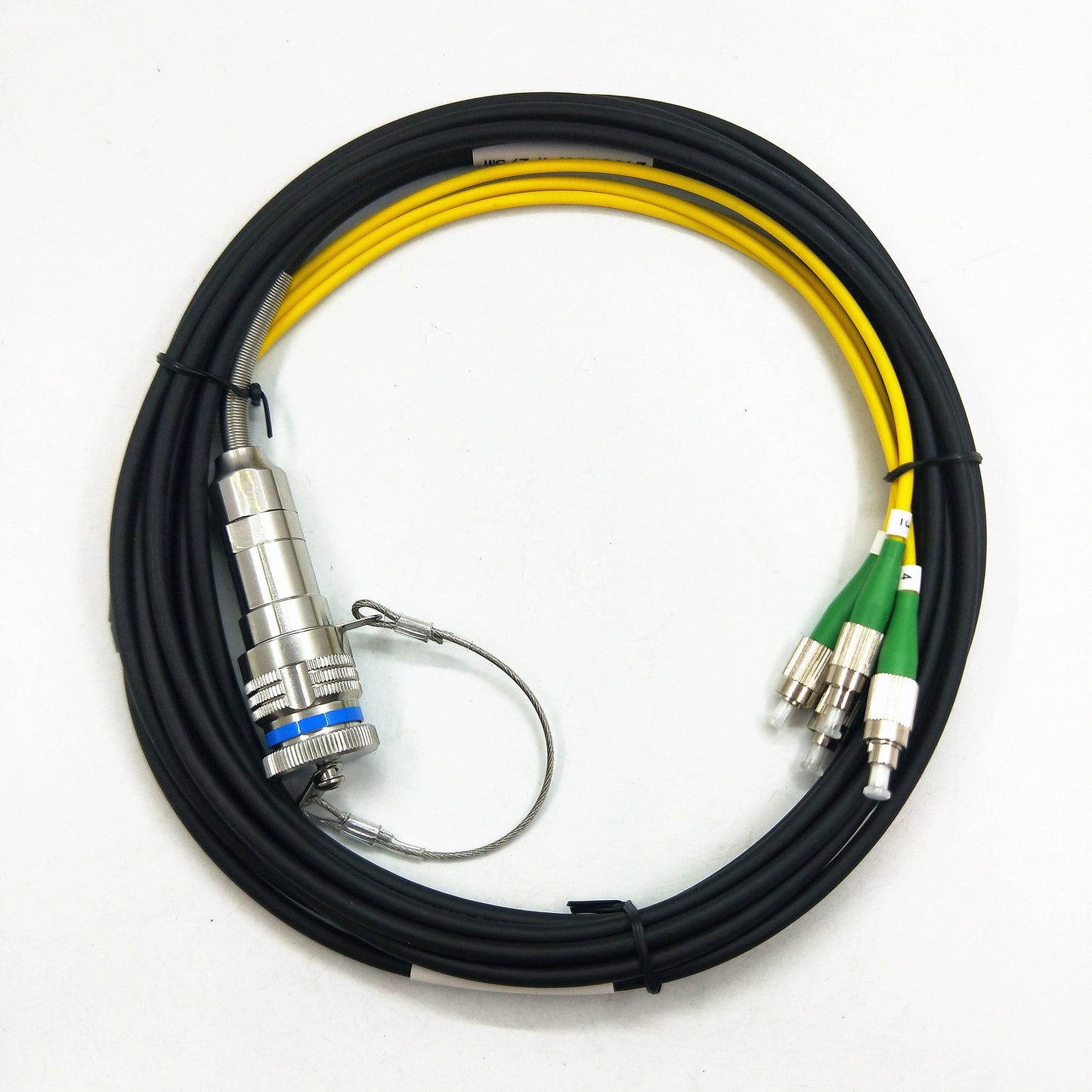 D38999 Series Standard Circular Connectors 4Cores Plug Fiber Optic Cable Assembly