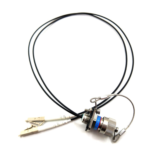 MIL-DTL-38999 Series Standard Circular Connectors 2Cores Socket Fiber Optic Cable Assembly