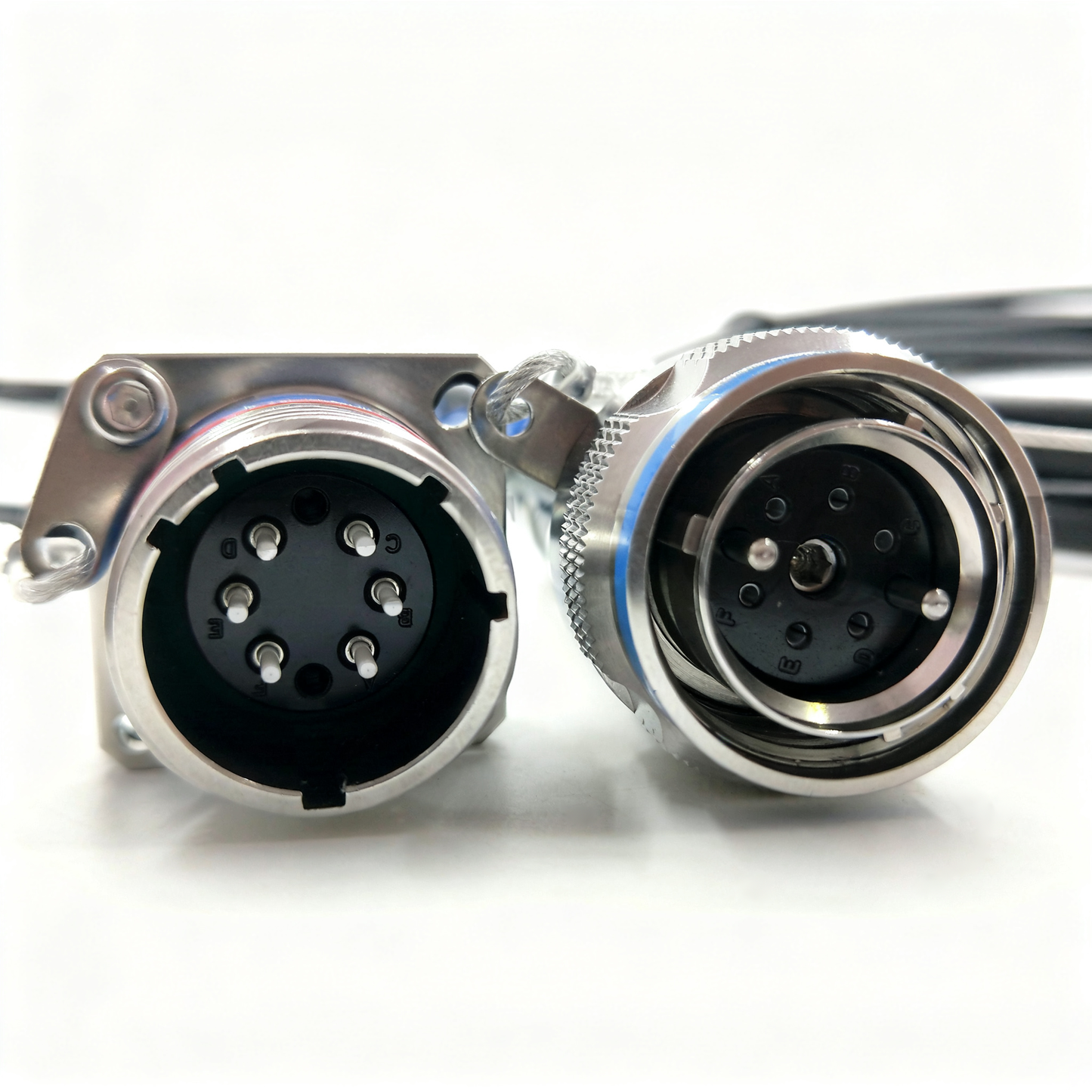 ARINC 801 D38999 Series Fiber Optic 15# 6Cores Receptacle Connectors optical cable Assembly