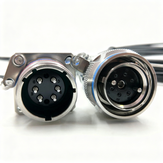 ARINC 801 D38999 Series Fiber Optic 15# 6Cores Receptacle Connectors optical cable Assembly
