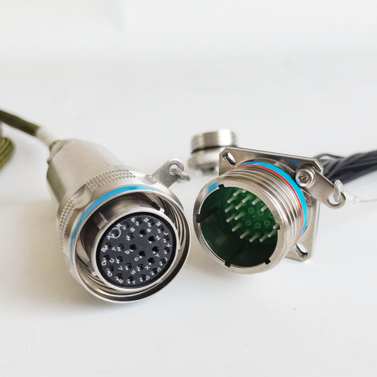 MIL-DTL-38999/26KE26B1N GJB599 /20KE26A1N Series Waterproof Connectors Plug Fiber Optic Cable Assembly