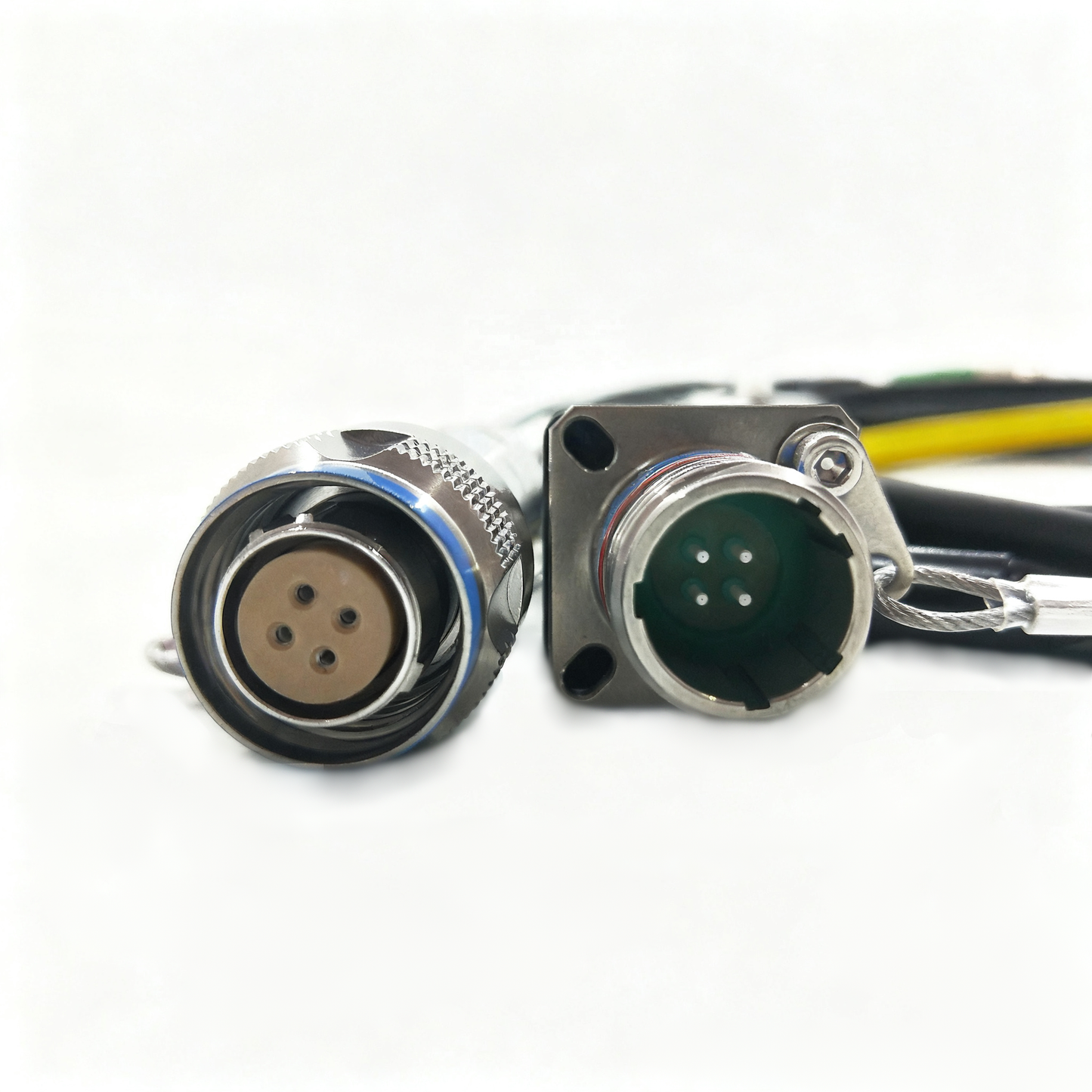 D38999 Series Standard Circular Connectors 4Cores Socket Fiber Optic Cable Assembly