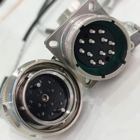 D38999 Series Standard Circular Connectors ARINC801 12Cores Plug and Socket J599A8/26KF12N Fiber Optic Cable Assembly
