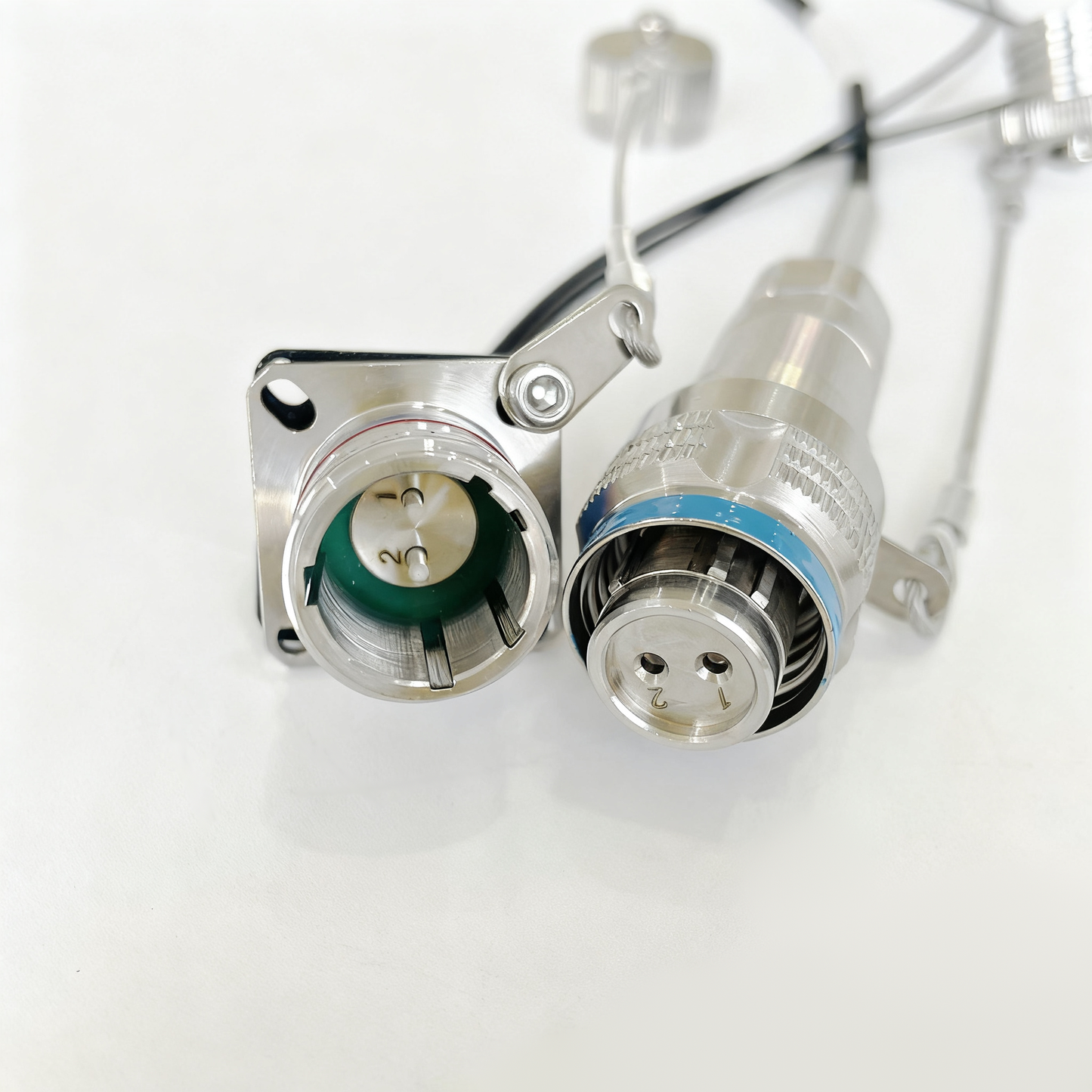 D38999 YMF 2Cores Single Mode Fiber Connector Plug and Socket Fiber Optic Cable Assembly YMF02P/YMF02S