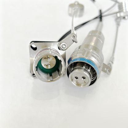 D38999 YMF 2Cores Single Mode Fiber Connector Plug and Socket Fiber Optic Cable Assembly YMF02P/YMF02S