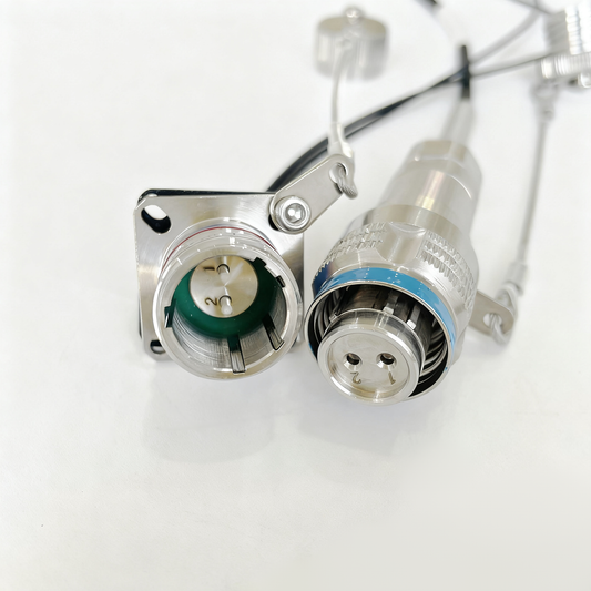 D38999 YMF 2Cores Single Mode Fiber Connector Plug and Socket Fiber Optic Cable Assembly YMF02P/YMF02S